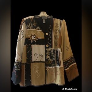 Ethnic Print Jacket by India Moon Size M.